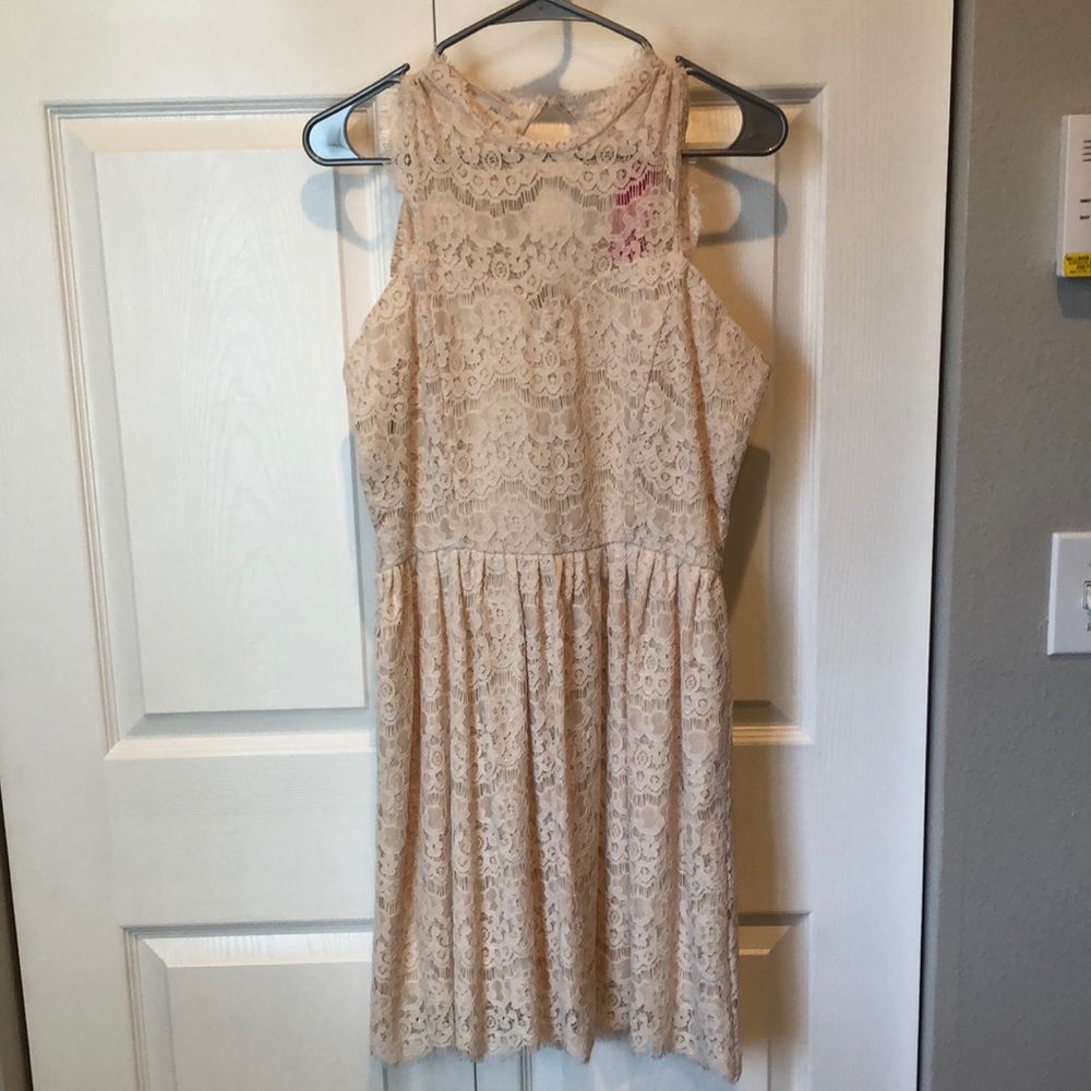 Cream Lace Xhiliration Dress